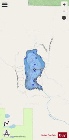 Kern Lake depth contour Map - i-Boating App - Streets