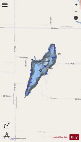 Lake Desair depth contour Map - i-Boating App - Streets