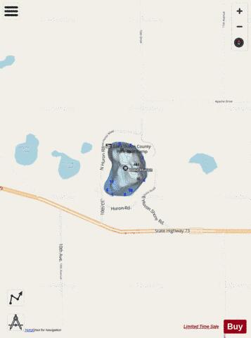 Lake Huron depth contour Map - i-Boating App - Streets