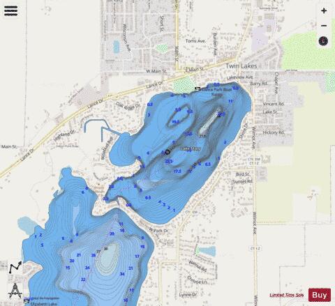 Lake Mary depth contour Map - i-Boating App - Streets