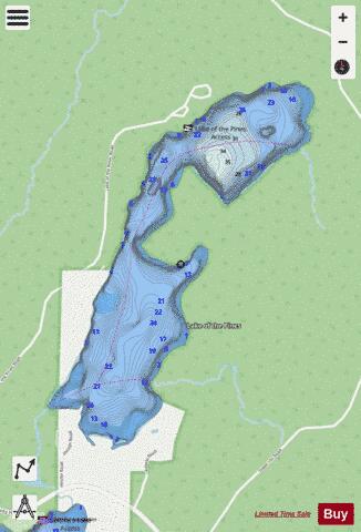 Lake Of The Pines depth contour Map - i-Boating App - Streets