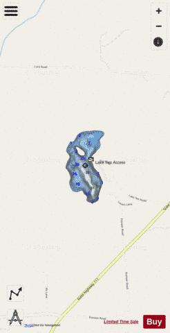 Lake Ten depth contour Map - i-Boating App - Streets