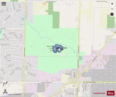 Lannon County Park Pond depth contour Map - i-Boating App - Streets