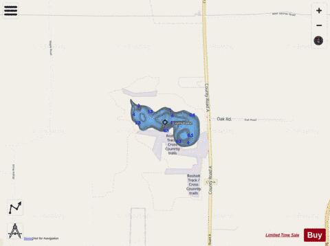 Lions Lake depth contour Map - i-Boating App - Streets
