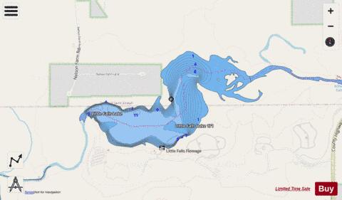 Little Falls depth contour Map - i-Boating App - Streets