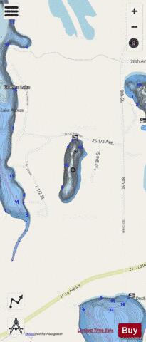 Little Granite Lake depth contour Map - i-Boating App - Streets