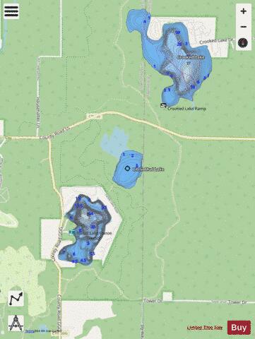 Little Mud Lake depth contour Map - i-Boating App - Streets