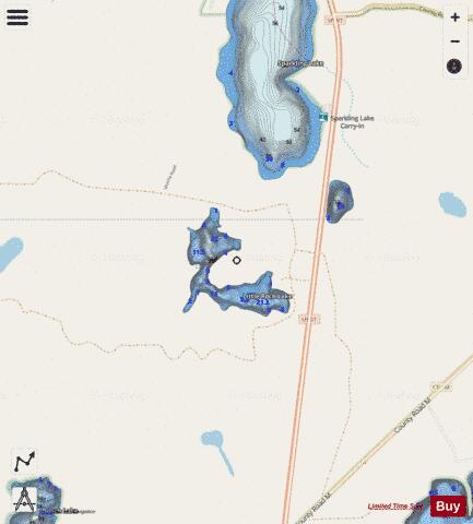 Little Rock Lake depth contour Map - i-Boating App - Streets