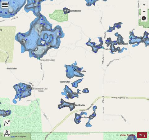 Logger Lake depth contour Map - i-Boating App - Streets