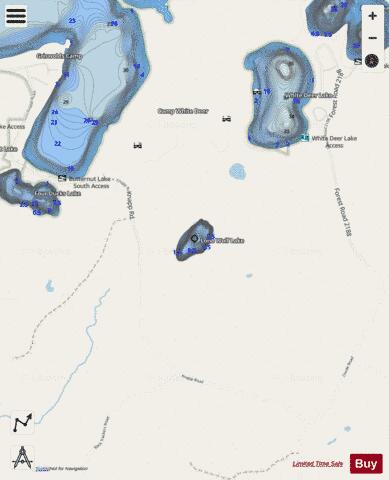 Lone Wolf Lake depth contour Map - i-Boating App - Streets