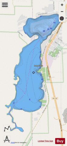 Long Lake B depth contour Map - i-Boating App - Streets