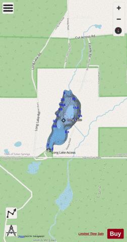 Long Lake H depth contour Map - i-Boating App - Streets