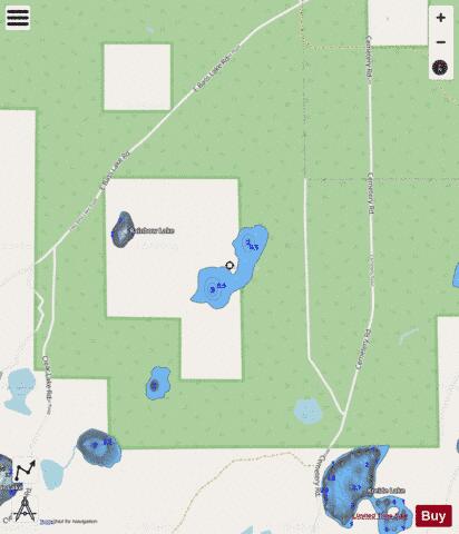 Long Lake J depth contour Map - i-Boating App - Streets