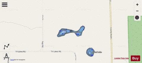 Long Lake L depth contour Map - i-Boating App - Streets