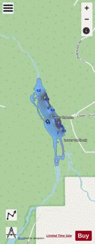 Lower Ox Lake depth contour Map - i-Boating App - Streets