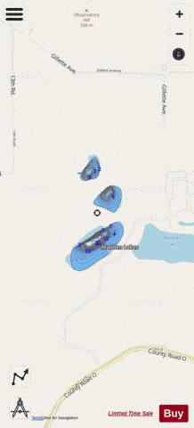 Madden + Thompson Lakes depth contour Map - i-Boating App - Streets
