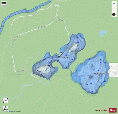 Mason Lake depth contour Map - i-Boating App - Streets
