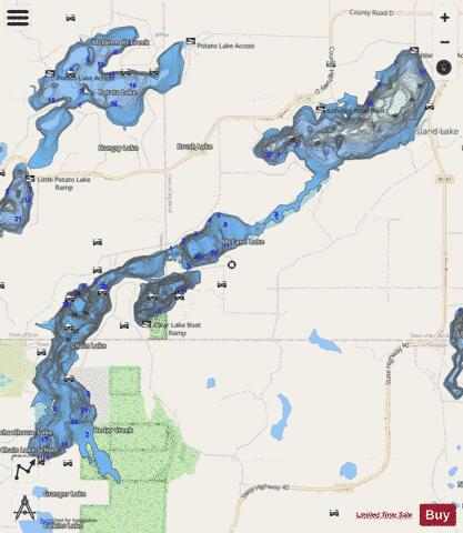 Mccann Lake depth contour Map - i-Boating App - Streets