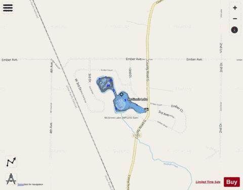 Mcginnis Lake depth contour Map - i-Boating App - Streets