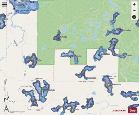 Moon Lake C depth contour Map - i-Boating App - Streets