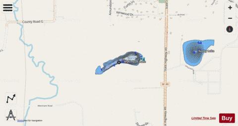 Myklebust Lake depth contour Map - i-Boating App - Streets