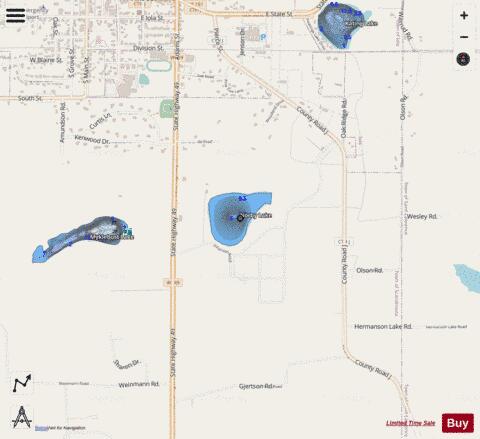 Norby Lake depth contour Map - i-Boating App - Streets