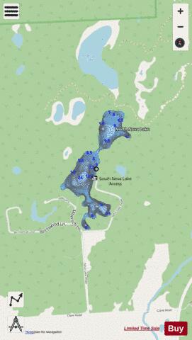 North Neva Lake depth contour Map - i-Boating App - Streets
