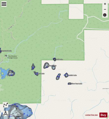 Odd Lake depth contour Map - i-Boating App - Streets