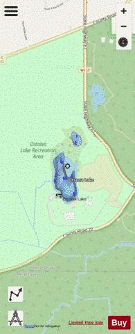 Ottawa Lake depth contour Map - i-Boating App - Streets