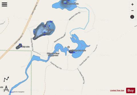 Partridge Crop Lake depth contour Map - i-Boating App - Streets