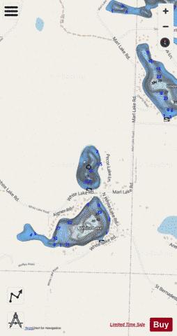 Pecor Lake depth contour Map - i-Boating App - Streets