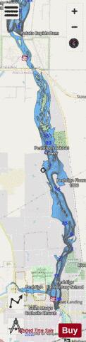 Peshtigo Flowage depth contour Map - i-Boating App - Streets