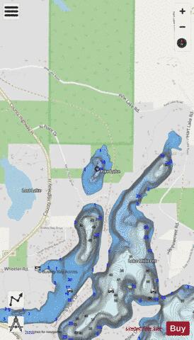 Pike Lake E depth contour Map - i-Boating App - Streets