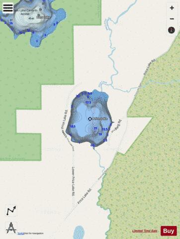 Price Lake depth contour Map - i-Boating App - Streets