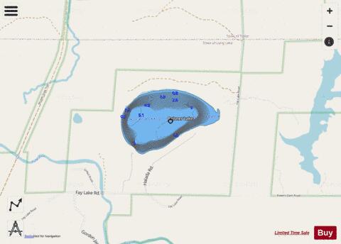 Reisner Lake depth contour Map - i-Boating App - Streets