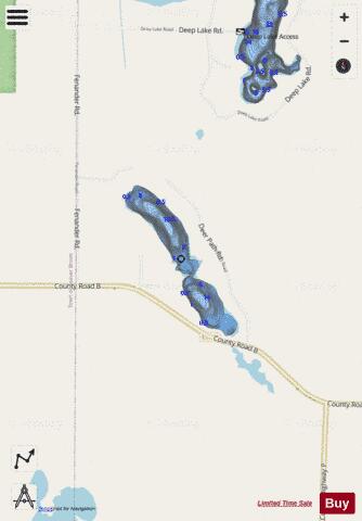 Ripley Lake B depth contour Map - i-Boating App - Streets