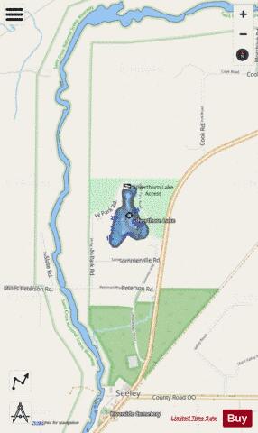 Silverthorn Lake depth contour Map - i-Boating App - Streets