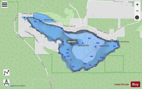 Siskiwit Lake depth contour Map - i-Boating App - Streets