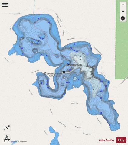 Sissabagama Lake depth contour Map - i-Boating App - Streets