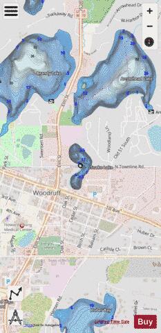 Snake Lake depth contour Map - i-Boating App - Streets