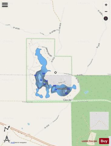 Spider Lake C depth contour Map - i-Boating App - Streets