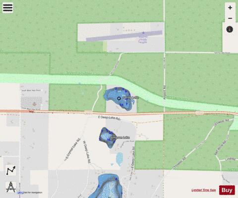 Spring Lake D depth contour Map - i-Boating App - Streets
