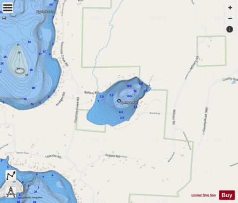 Spring Lake G depth contour Map - i-Boating App - Streets