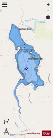 Swamsauger Lake depth contour Map - i-Boating App - Streets