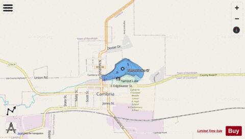 Tarrant Lake depth contour Map - i-Boating App - Streets