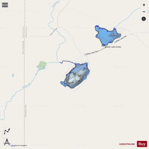 Tea Lake depth contour Map - i-Boating App - Streets