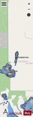 Toothpick Lake depth contour Map - i-Boating App - Streets