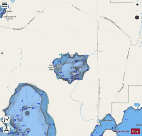 Tucker Lake depth contour Map - i-Boating App - Streets