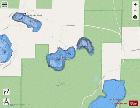 Twin Lakes G depth contour Map - i-Boating App - Streets