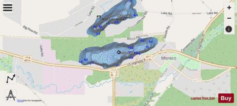Venus Lake depth contour Map - i-Boating App - Streets